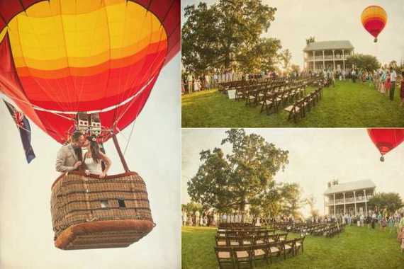Организуйте свадьбу на воздушном шаре